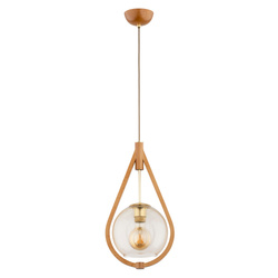 Lampa wisząca ALFA GOTA BIG DREWNIANA 1xE27 24cm | 61216