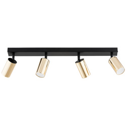 Lampa sufitowa ALFA ATLET CZARNA & ZŁOTA 5xGU10 70cm | 63330