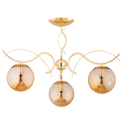 Lampa sufitowa ALFA PANDA ZŁOTA 3xE14 63cm | 62380