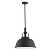 Lampa wisząca ALFA ALCANTARA CZARNA 1xE27 41cm | 60244