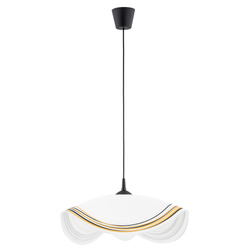 Lampa wisząca ALFA ŻONKIL CZARNO-BIAŁA 1xE27 47cm | 60990