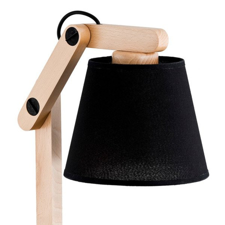 Lampa stołowa JOGA BLACK drewno/czarny