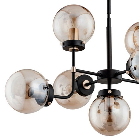 Lampa sufitowa ALFA TRANSFORMERS CZARNA 7xE14 59cm | 24847