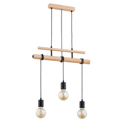 Lampa wisząca ALFA GENTO PRO DREWNIANA 3xE27 60cm | 62314