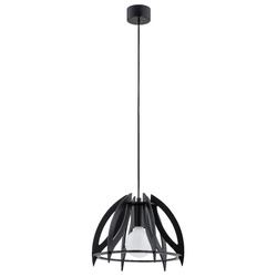 Lampa wisząca ALFA HAGA DREWNIANA 1xE27 30cm | 60903