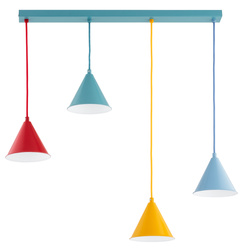 Lampa wisząca ALFA GANNA WIELOKOLOROWA 4 x E27 71cm | 63320