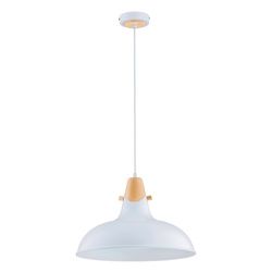 Lampa wisząca ALFA SOLO BIAŁA 1xE27 40cm | 61270