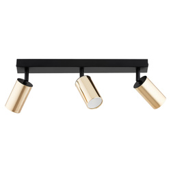 Lampa sufitowa ALFA ATLET CZARNA & ZŁOTA 3xGU10 40cm | 62543