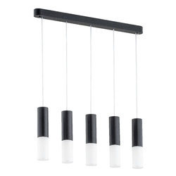 Lampa wisząca ALFA ELIOT CZARNO-BIAŁA 5xE14 6cm | 63046
