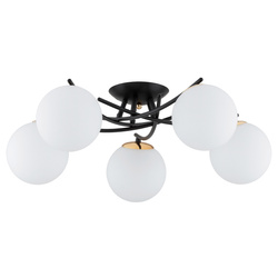 Lampa sufitowa ALFA SAVI CZARNA & ZŁOTA 5xE14 65cm | 63258