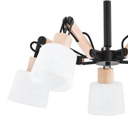 Nowoczesna Lampa sufitowa BRIDGE V drewno śr. 70cm