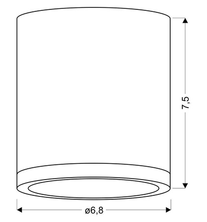 Lampa sufitowa TUBA 2273624, biała/drewno, 5W LED, barwa neutralna 4000K