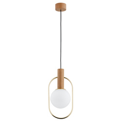 Lampa wisząca ALFA MODI DREWNIANA 1xE14 19cm | 61152