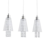 Lampa wisząca listwa kryształowa MARINE chrom/transparentny szer. 50cm