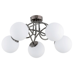 Lampa sufitowa ALFA BANKO CZARNY CHROM 5xE14 51cm | 63202