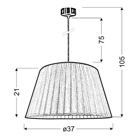 Nowoczesna lampa wisząca TIZIANO 31-27122 czarna 1xE27