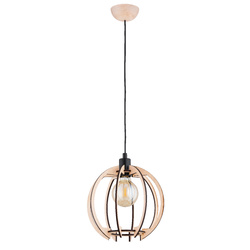 Lampa wisząca ALFA TOMMY SLIM DREWNIANA 1xE27 28cm | 61406