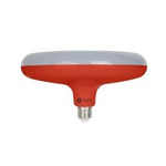 ŻARÓWKA UFO, E27, 15W LED, barwa zimna 6000K, czerwona + kabel w oplocie, EKZA1566