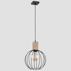 Lampa wisząca ALFA ARIZAN DREWNIANA 1xE27 25cm | 27801