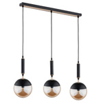 Lampa wisząca ALFA MARAKAS CZARNO-ZŁOTA 3xE14 75cm | 62339