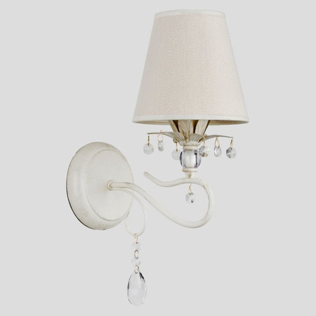 Kinkiet ALFA LUKRECJA BIAŁY 1xE14 25cm | 21060