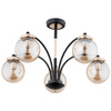 Lampa sufitowa ALFA VIOLA CZARNO-ZŁOTA 5xE14 60cm | 25545