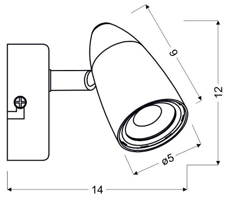 Kinkiet LIBERTY 1x4W LED, chrom, barwa ciepła 3000K, 91-49551