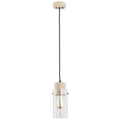 Lampa wisząca ALFA TANTUM DREWNIANA 1xE27 13cm | 60380