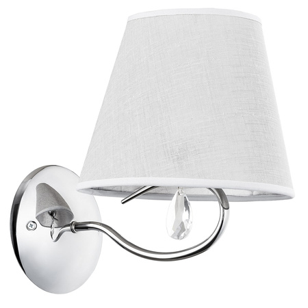 Kinkiet nowoczesny z abażurem SIENA chrom