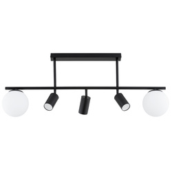 Lampa sufitowa ALFA ESKA CZARNA 3xGU10 & 2xE14 95cm | 63336