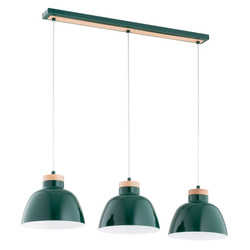 Lampa wisząca ALFA LORIEN ZIELONA 3xE27 85cm | 62390