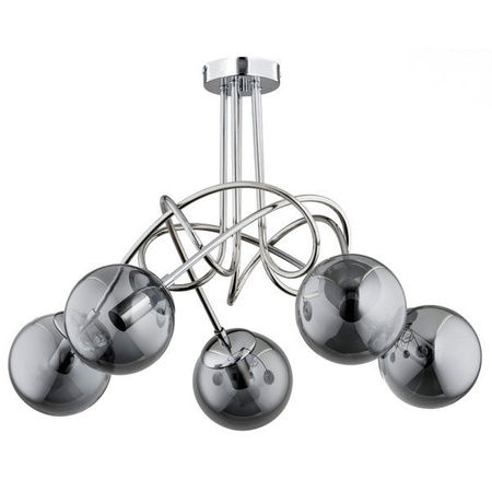 Lampa sufitowa ALFA TANGO GLASS CHROM 5xE14 62cm | 61095