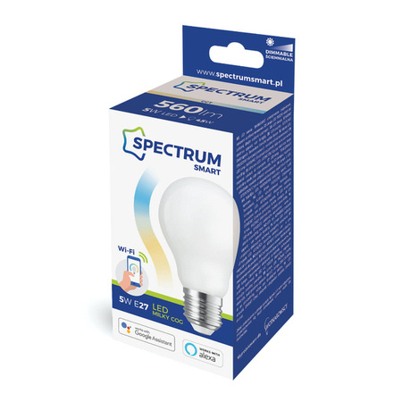 Żarówka LED GLS 5W E-27 COG 230V CCT+DIMM SMART