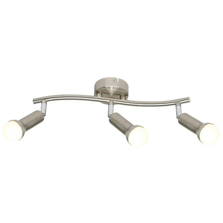 ARC LAMPA SUFITOWA LISTWA 3X40W E14 SATYNA NIKIEL