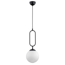 Lampa wisząca ALFA VAVIL 200 PRO CZARNO-BIAŁA 1xE27 20cm | 61233