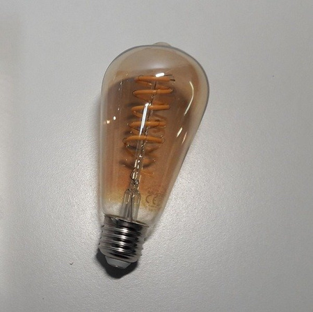 Żarówka FILAMENT LED ST64 E27 4W ciepła 3000K łezka spirala gold