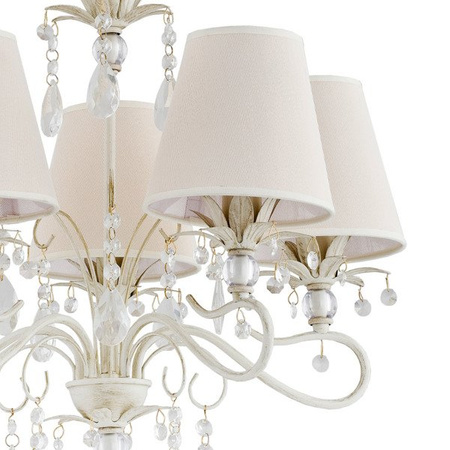 Żyrandol ALFA LUKRECJA BIAŁA 5xE14 50cm | 21065