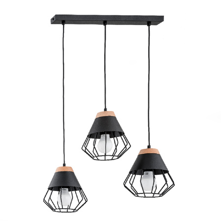 Lampa wisząca ALFA RINA CZARNA 3xE27 20cm | 62114