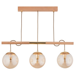 Lampa wisząca ALFA AXA DREWNIANA 3xE14 66cm | 62539