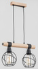 Lampa wisząca ALFA FIBIA DREWNIANA 2xE27 15cm | 62001