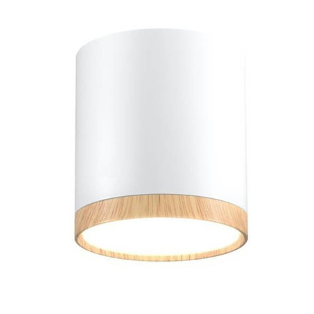 Lampa sufitowa TUBA 2273624, biała/drewno, 5W LED, barwa neutralna 4000K