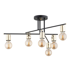 Lampa sufitowa ALFA PANAMA MIX CZARNO-ZŁOTA 6xE27 66cm | 63190