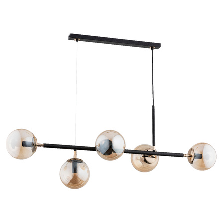Lampa wisząca ALFA DANSA CZARNA 5xE14 32cm | 63020