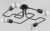 Lampa sufitowa ALFA HOOK CZARNA 4xE27 63cm | 24744