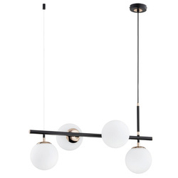 Nowoczesna lampa wisząca FIORE 4xE14 wys. 92cm | czarny