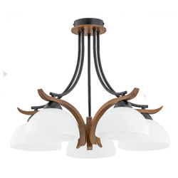 Lampa sufitowa ALFA BAFIA DREWNIANA 5xE27 50cm | 26125