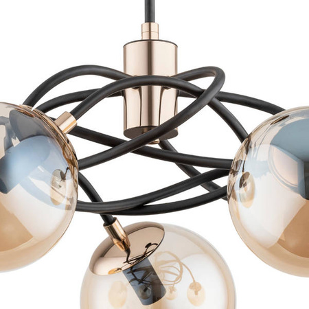 Lampa sufitowa ALFA DOXA ZŁOTA 5xE14 54cm | 28555