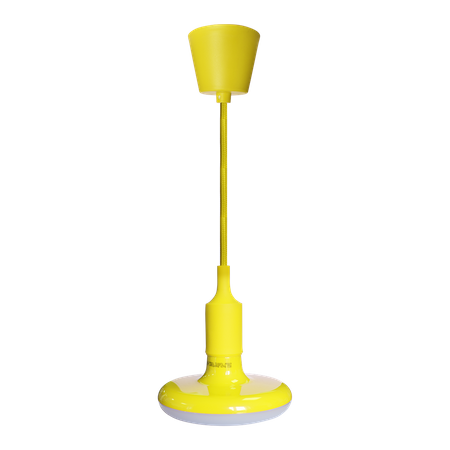 ŻARÓWKA UFO, E27, 15W LED, barwa zimna 6000K, żółta + kabel w oplocie, EKZA1559