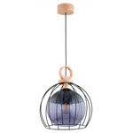 Lampa wisząca ALFA AVATAR DREWNIANA 1xE27 34cm | 61175