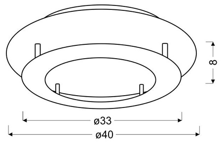 Lampa sufitowa MERLE, 40 cm, 98-66176, srebrna, 18W LED, barwa ciepła 3000K